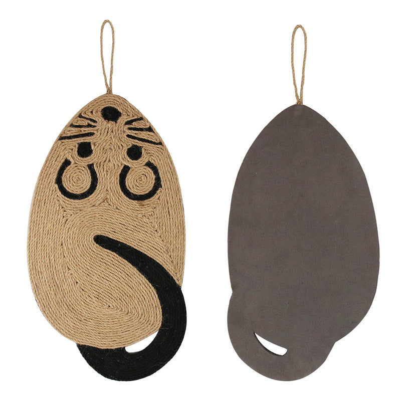 Mouse-Shaped Sisal Cat Scratching Board Pad